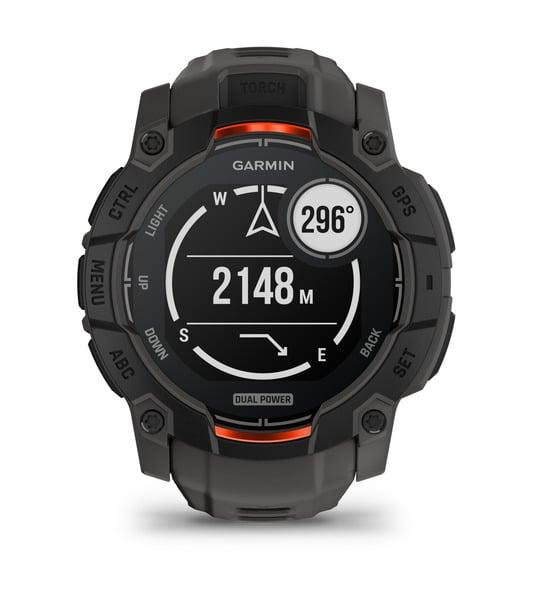 ガーミン Instinct 3 高度計・気圧計・コンパス機能画面